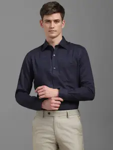 Louis Philippe Men Classic Slim Fit Spread Collar Floral Printed Cotton Formal Shirt