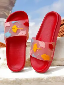 KAPYANSH Women Printed Rubber Sliders