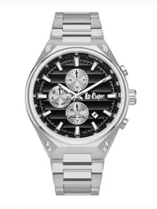 Lee Cooper Men Brass Dial & Stainless Steel Bracelet Style Straps Analogue Multi Function Watch LC08026.350