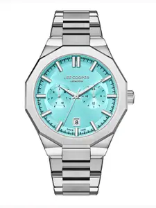 Lee Cooper Men Brass Dial & Stainless Steel Bracelet Style Straps Analogue Multi Function Watch LC08018.300