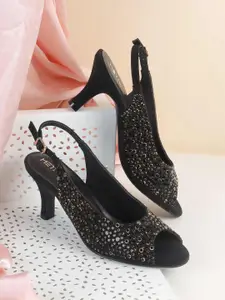 Metro Women Kitten Peep Toes with Bows