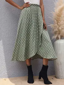 StyleCast x Revolte Midi Flared Wrap Skirt