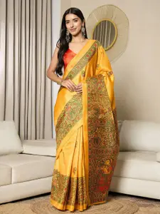 Saree mall Ethnic Motifs Printed Ready to Wear Khadi Sarees
