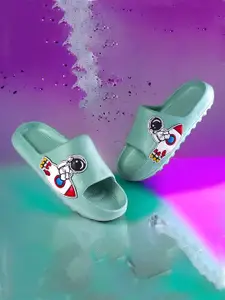 KAPYANSH Women Printed Rubber Sliders