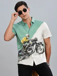 BULLMER Men Standard Opaque Printed Casual Shirt