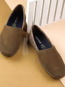 Mochi Men Woven Design Slip-On Suede Espadrilles Casual Shoes