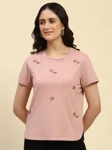 Global Republic Women Embellished Embroidered Cotton Top