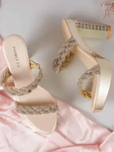 Metro Women Embellished Block Pumps