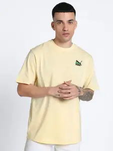 Puma Super Graphic Printed Pure Cotton Relaxed Fit Round Neck T-Shirt