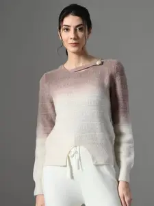 PANKH Women Colourblocked Woollen Pullover