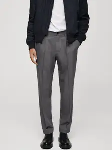 MANGO MAN Regular Fit Pleated Trousers