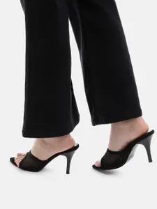 AXIUM Embellished Suede Ethnic Stiletto Sandals