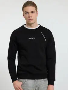 Trendyol Men Printed Round Neck Pullover Sweatshirt