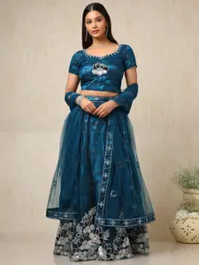 Soch Embellished Sequinned Unstitched Lehenga & Blouse With Dupatta
