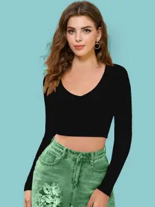 Dream Beauty Fashion Women V-Neck Crop Top