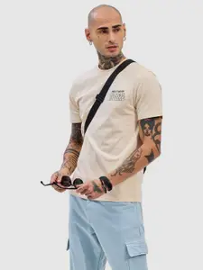 Snitch Men Typography Printed Regular Fit Cotton T-shirt