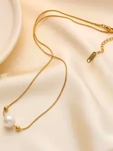 V FASHION JEWELLERY Gold-Plated Handcrafted Necklace