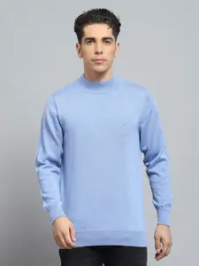 Monte Carlo Men Mock Collar Woollen Pullover Sweater