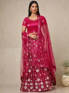 Soch Embellished Sequinned Unstitched Lehenga & Blouse With Dupatta