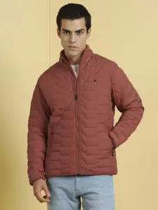 Allen Solly Men Stand Collar Solid Casual Padded Jacket
