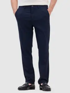 Snitch Men Smart Slim Fit Trousers