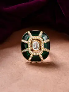 Voylla Kundan Elegance Shahi Jewel Ring
