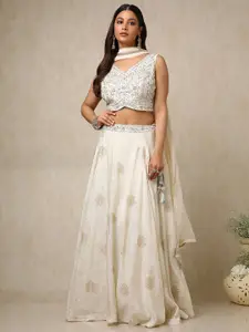Soch Embellished Mirror Work Ready to Wear Lehenga & Blouse With Dupatta