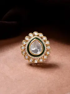 Voylla Kundan Opulance Viraasat Emerald Ring