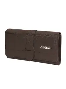 CIMONI Textured Leather Three Fold Wallet