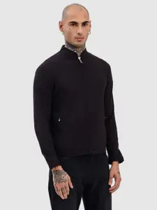 Snitch Men Mandarin Collar Solid Casual Tailored Jacket