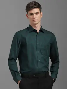 Louis Philippe Men Classic Fit Spread Collar Abstract Printed Cotton Formal Shirt