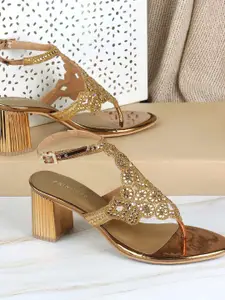 Metro Embellished Block Heel Sandals