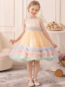 BAESD Girls Layered Fit & Flare Dress