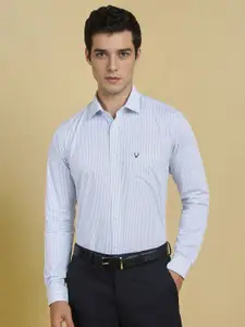Allen Solly Men Slim Fit Spread Collar Vertical Striped Cotton Formal Shirt