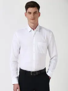 Peter England Men Slim Fit Spread Collar Micro Ditsy Printed Cotton Formal Shirt