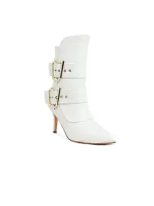 London Rag Women Buckle Strap Ankle Chunky Boots