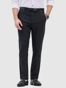 Snitch Men Smart Slim Fit Mid-Rise Formal Trouser