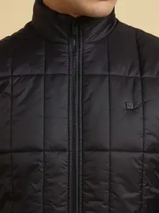 Allen Solly Men Stand Collar Solid Casual Quilted Jacket