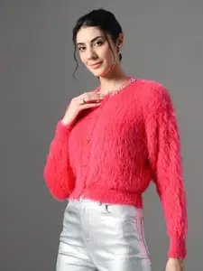 PANKH Women Woollen Pullover with Fuzzy Detail