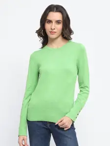 Madame Women Round Neck Pullover Sweaters