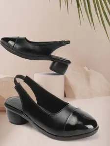 Ladies Hub Women Block Heeled Pumps