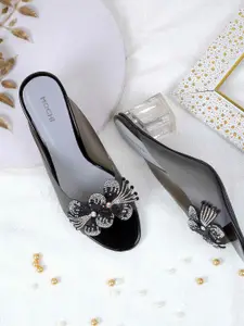 Mochi Women Embellished Block Heel Peep Toes