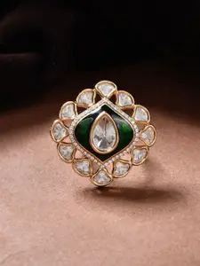 Voylla Kundan Opulance Kohinoor Glow Ring
