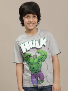 Kids Ville Boys Hulk Graphic Printed Round Neck Cotton T-shirt