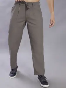 DIVISIVE Men Relaxed Loose Fit Mid-Rise Trousers