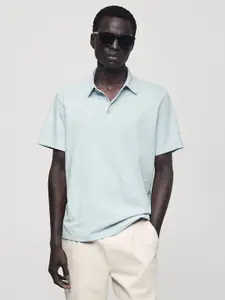 MANGO MAN Polo Collar Pure Cotton T-shirt