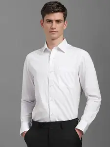 Louis Philippe Men Classic Fit Spread Collar Solid Cotton Formal Shirt