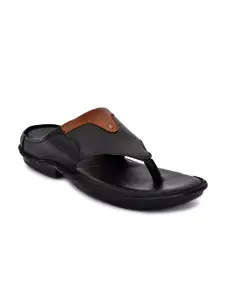 ROYAL CRUZZ Men Leather Slip-On Comfort Sandals