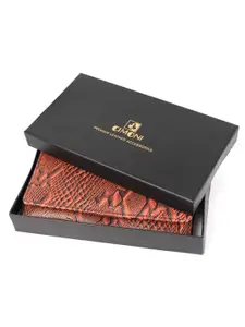 CIMONI Printed Leather Three Fold Wallet