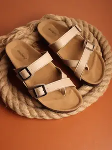 DressBerry Women Open Toe Flats with Buckles